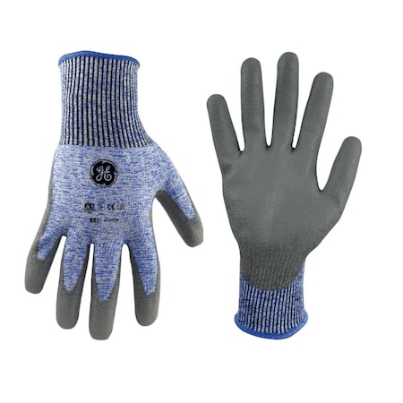 Ge Coated Gloves, Cut Level A3 , Polyurethane 1 PR GG207MC